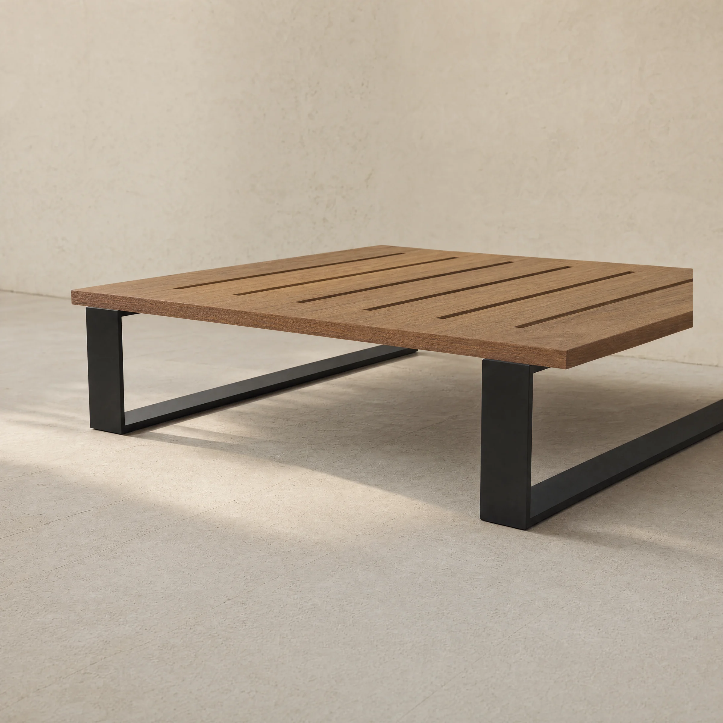 Coffee table, three-quarter.