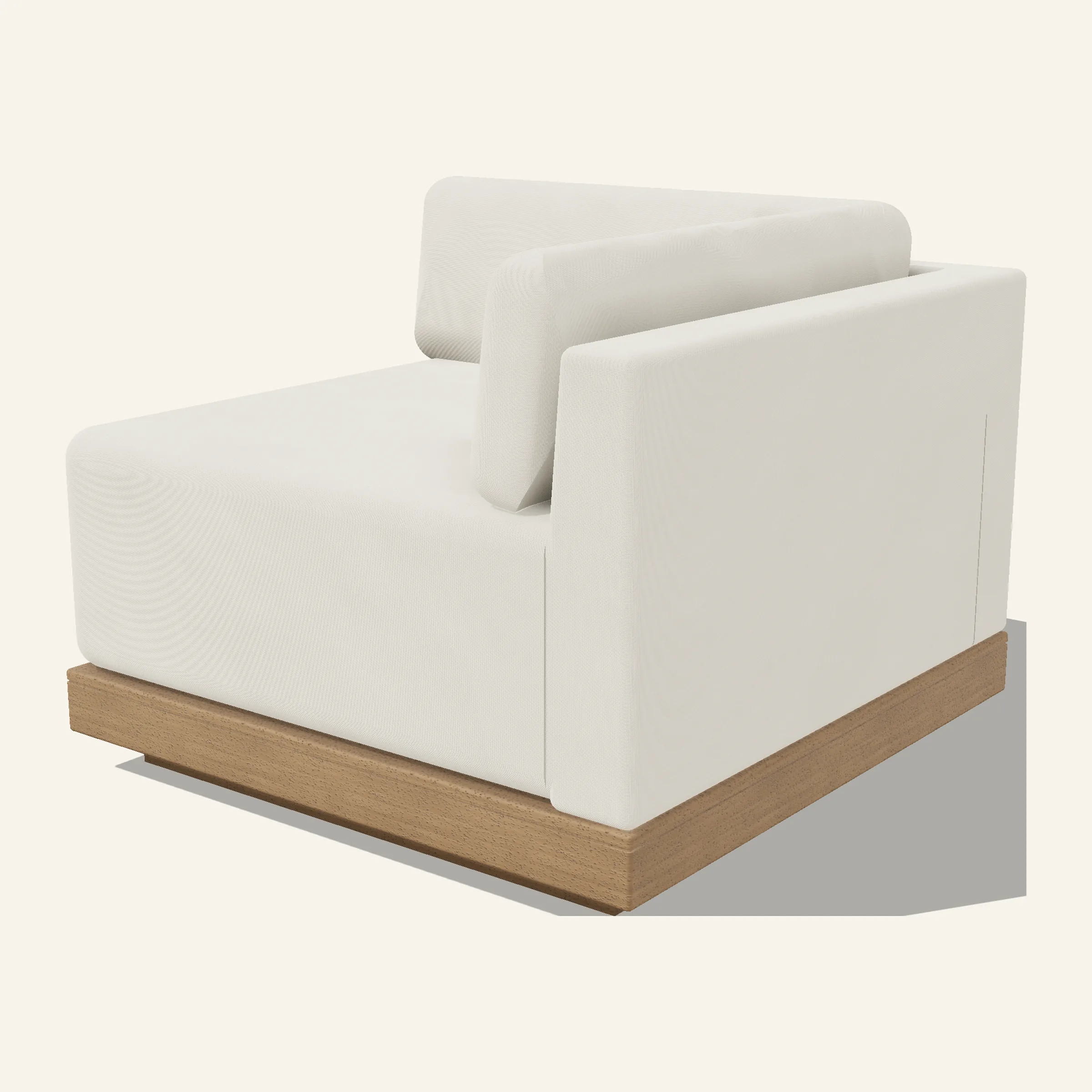 Corner module, three-quarter.